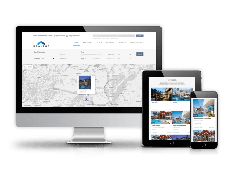Template Realtor: OrdaSoft's Responsive Joomla Solution for Real Estate Pros