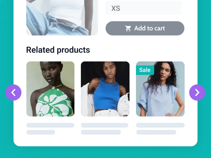 related products section for a woo site