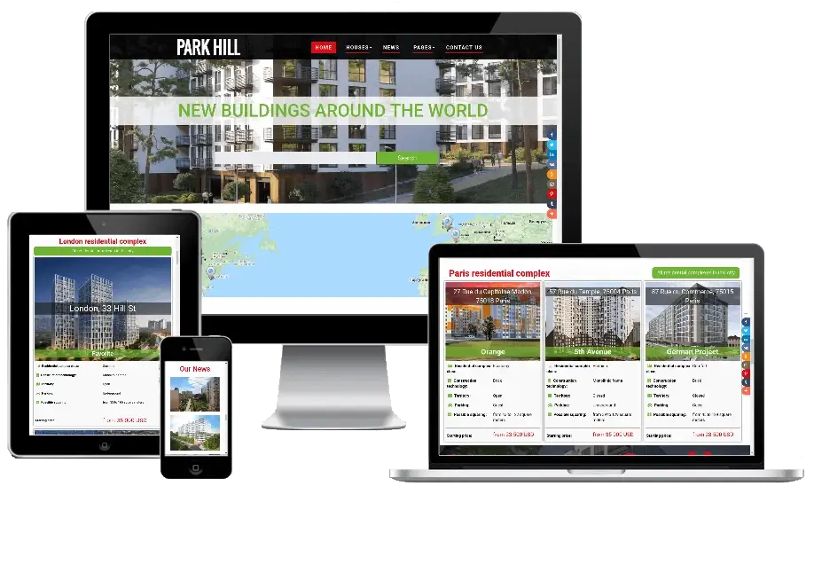 ParkHill - Real Estate Landing Page Template