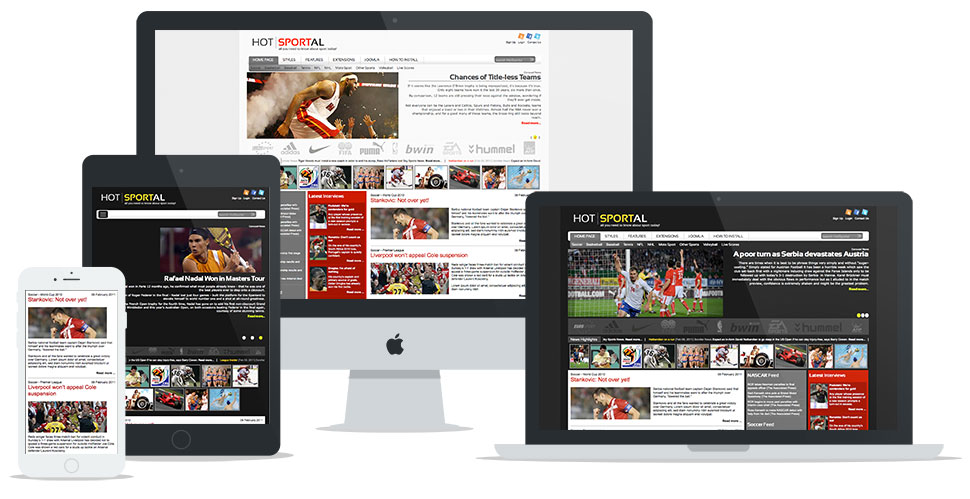 Sports Joomla Template - Hot Sportal