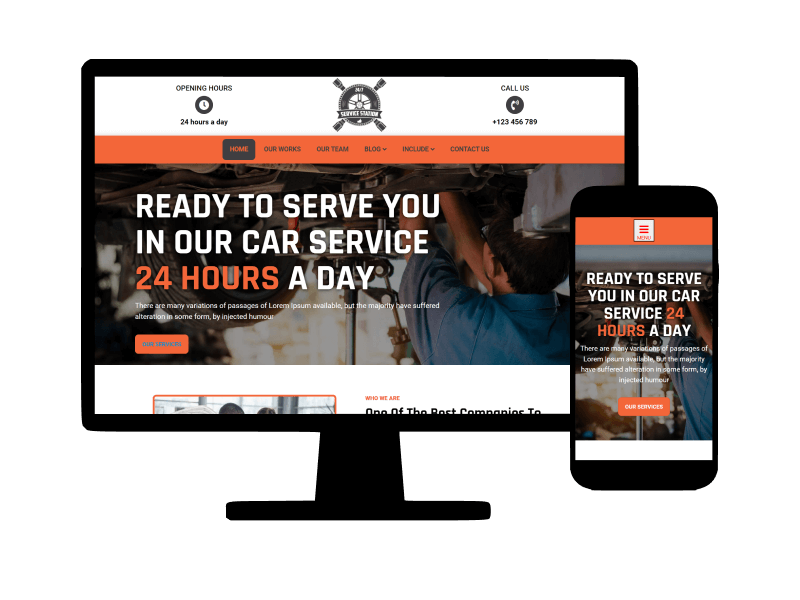 Service Station - Free Car Repair Website template