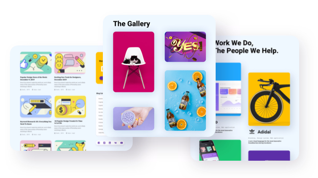 Unique Gallery, Blog, Portfolio & Team
