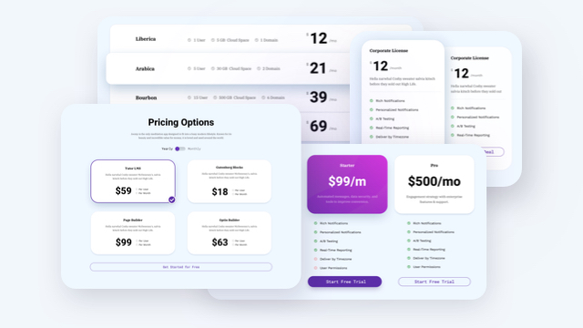 Pricing Plan Variations