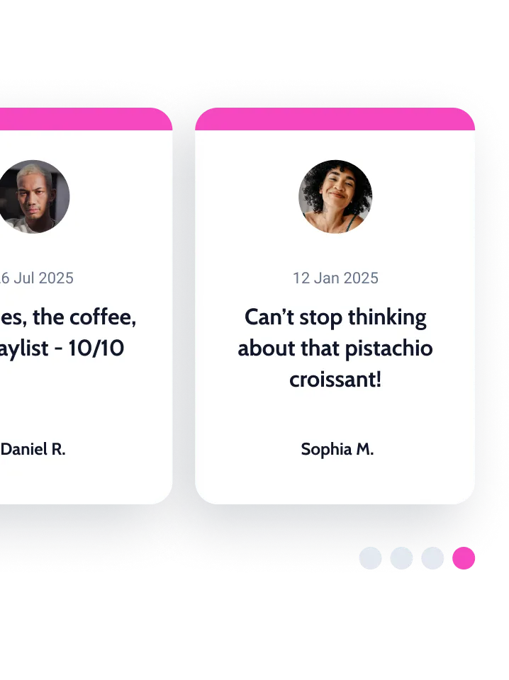 client reviews and testimonials slider