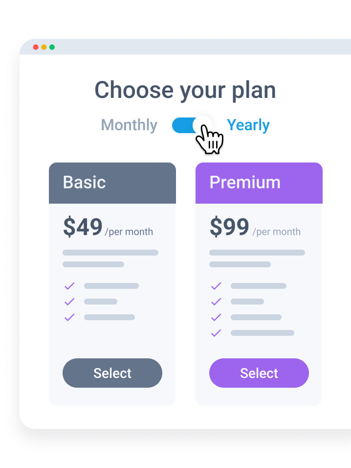 toggle wordpress pricing plans