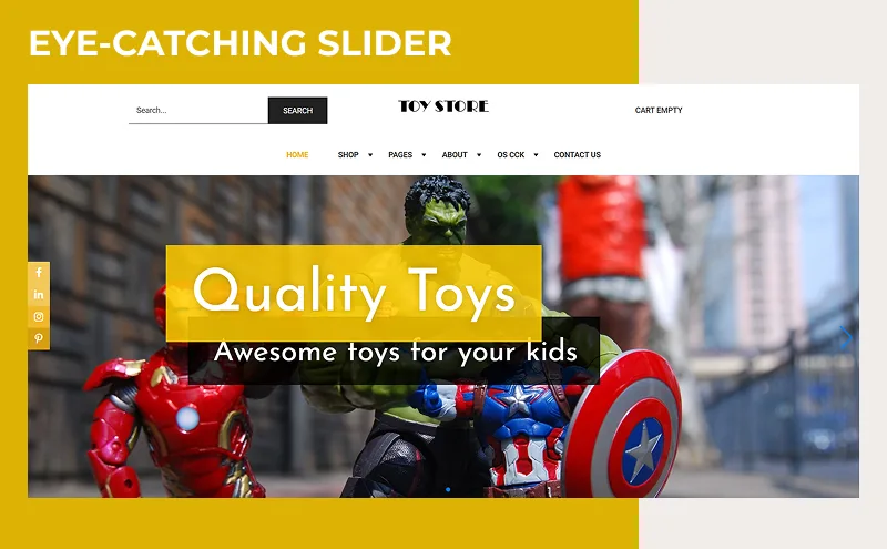 toy store joomla template slider