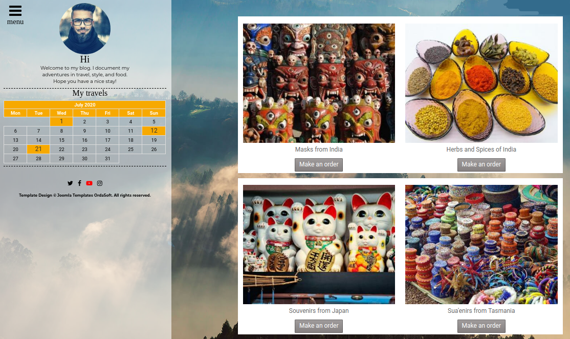 blog website template with ecommerce features