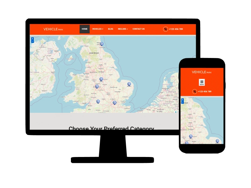 Vehicle Park - Car Rental Joomla Template