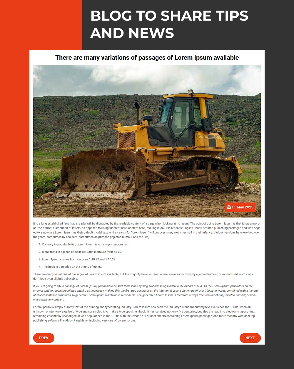 vehicle park car rental website template