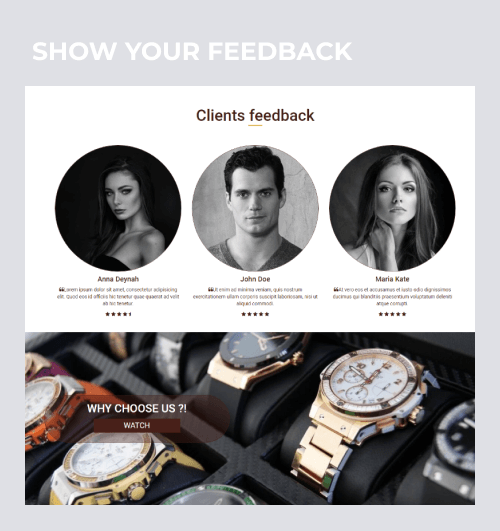 watches shop joomla template feedback