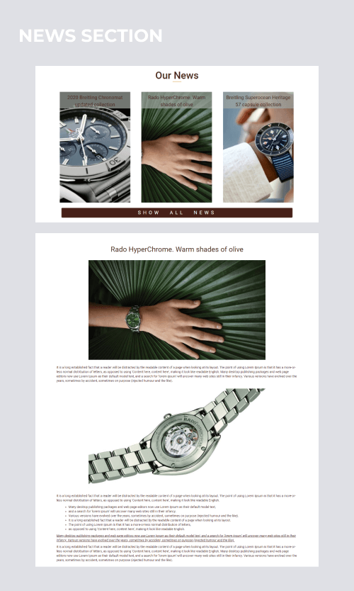 watches shop joomla template news