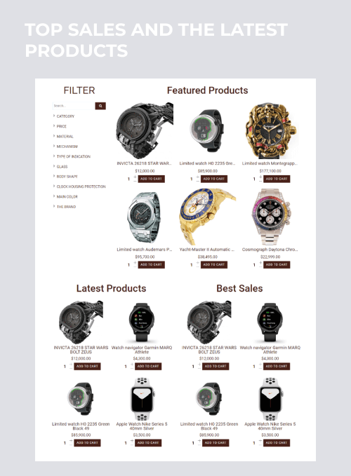 watches shop joomla template top sales