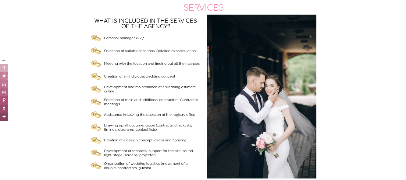 wedding joomla template services