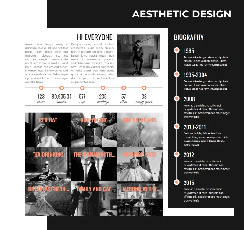 writer author website template design
